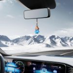 Car Air Freshener Hanging, 2 Pcs Blue Ocean Scent Drift Car Air Freshener, Wooden Fragrance Expanding Bottle Cap, 10ml Per Bottle, Used for Car Decoration and Fresh Air (Ocean)